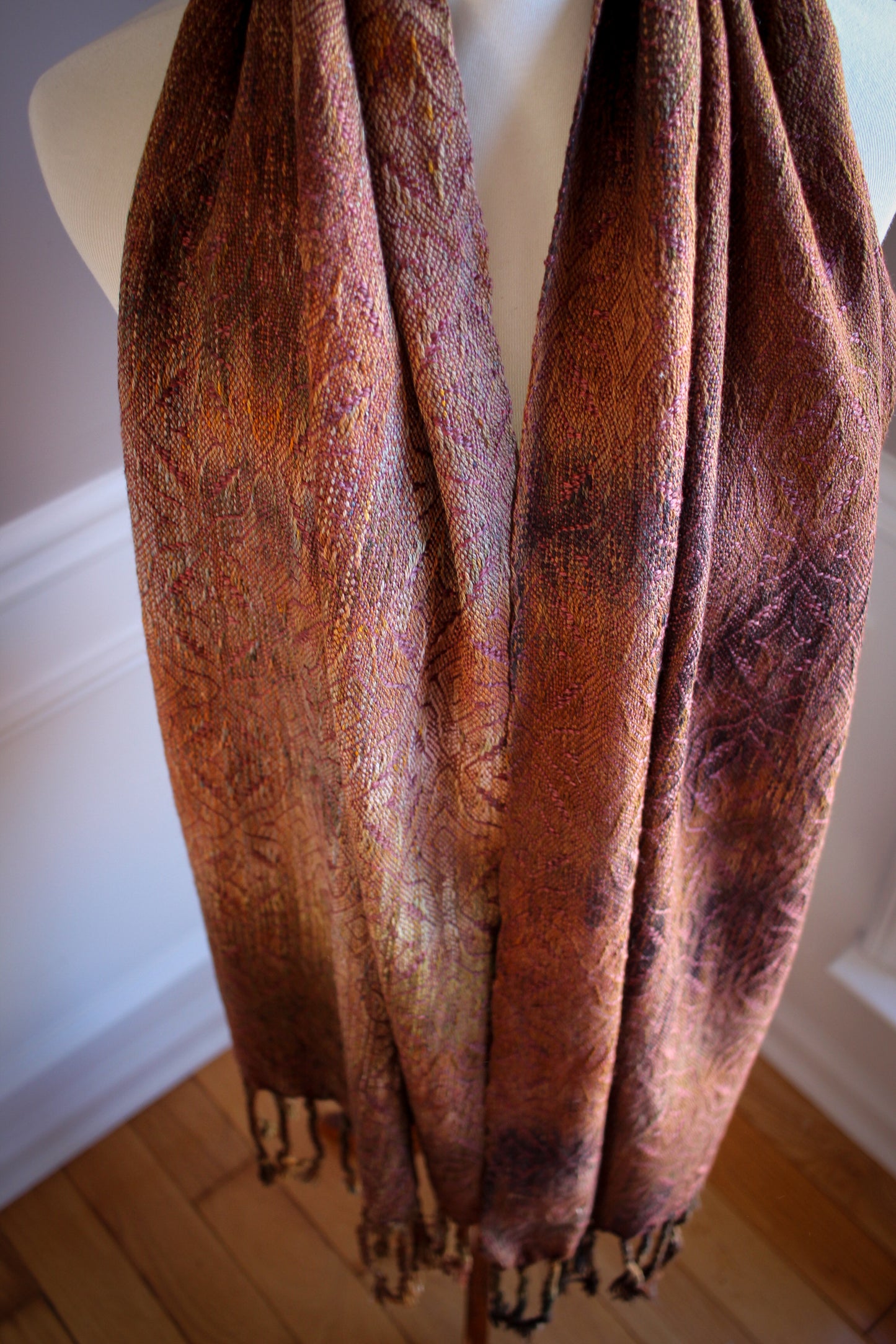 2 meter Scarf, twisted fringe