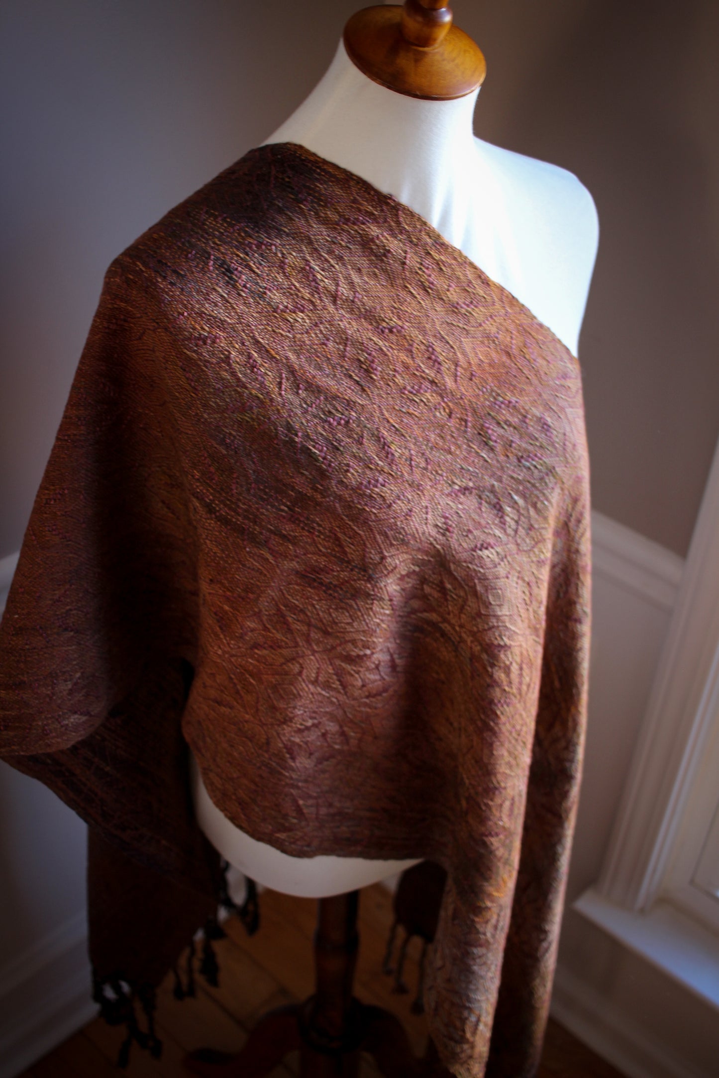 2 meter Scarf, twisted fringe